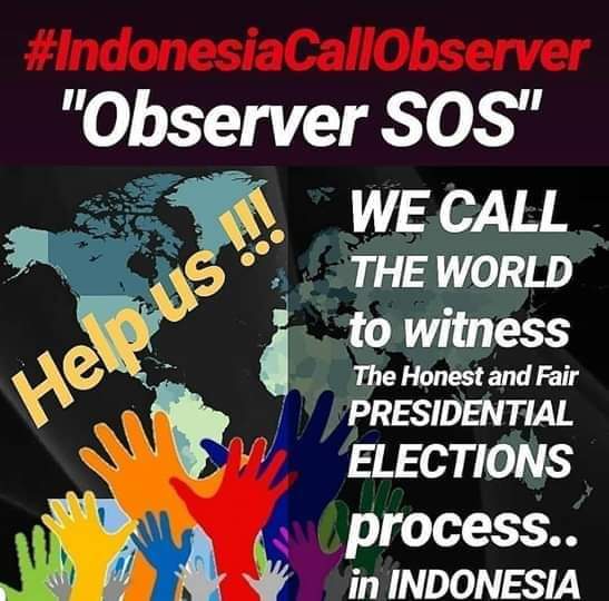 #INAelectionObserverSOS #IndonesiaCallobserverSOS #IndonesiaCallsCarterCenter #CyberMuslimRussianforPrabowoSOS