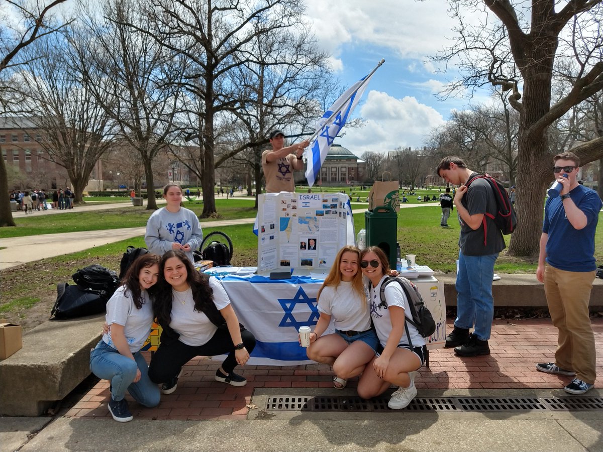 illinipac's tweet photo. Proud to share our history and culture with our fellow Illini! Thank you to all who stopped by to talk about Israel and learn more about who we are 💙 (1/2) https://t.co/q9PvNrt55q