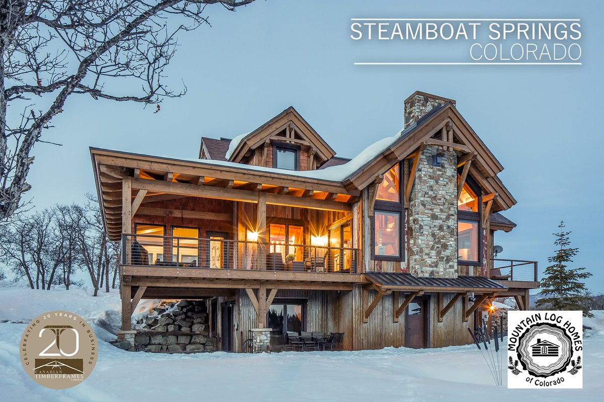 CndTimberframes's tweet photo. Mountain Log Homes of Colorado recently finished the Steamboat Springs project in Colorado! This 3,077 Sq Ft mountain home features our custom rustic antique timber frame hand finished with teak stain &amp; final clear coat. More images are here https://t.co/ql8JMaKVpt https://t.co/ulxrR9oC55