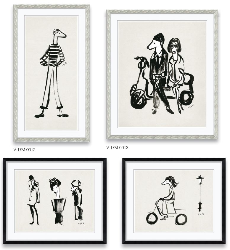 Fun times with artist  Yuki Osada and her tribe of hipster greyhounds! #kidsart #whimsy #interiordesign #interiors #modelhomedesign #modelhome #home #walldecor #art #artist #hpmkt