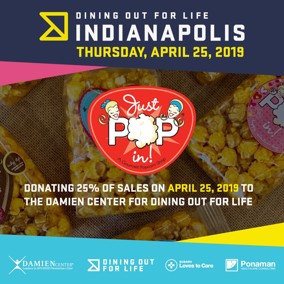 Dining Our For Life is one week away! On Thurs, April 25th we will be donating 25% of our sales to <a href="/DamienCenter/">Damien Center</a> to support HIV care and prevention in our community. Learn more here: bit.ly/DOFL317 #DOFL317 #DiningOutForLife #DineOutEndHIV