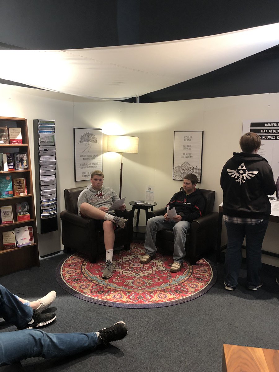 mcguirefbcoach's tweet photo. Great day at the Science Center of Iowa Mental Health exhibit. Awesome hands on learning for our Psych class. #tdorlearns #MakeItOkay https://t.co/S5HaXJ5uxm