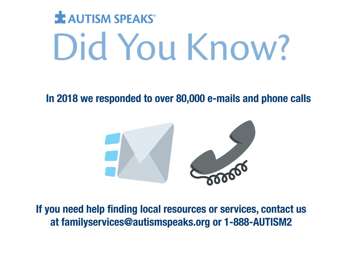 We are here for you and can help you find local resources and services that meet your individual needs. Contact us at ow.ly/fBM050qMbl4 #LightItUpBlue #Autism #AutismSpeaks #AutismResponseTeam #Resources