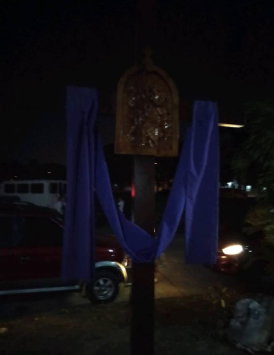 ATM ... Station of the Cross #5 and #6 @Mother of Perpetual Help in Laguna BelAir2 in Santa Rosa. Next is to St. John Bosco Church in Santa Rosa Estate ....🧡❤️❤️