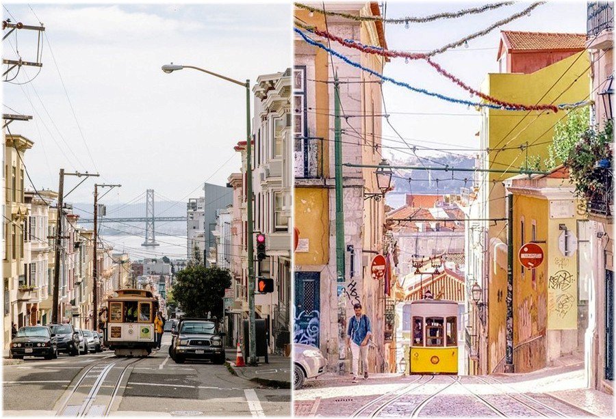 San Francisco and Lisbon ... twin cities with a lot in common! 😉 🇺🇸🇵🇹🌉🏘️ #twincities #coastalcities #SanFrancisco #Lisbon #funfacts #ThursdayMotivation #travel #destinations