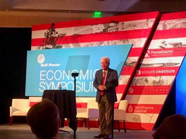 HSUFoundation's tweet photo. “It is our job to lead the kids to the water,” shares @AuthorPaulHsu, Founder of HSU Educational Foundation in his presentation today at the @GulfPower Economic Symposium held in Sandestin, FL today. https://t.co/x1KZUPNExG