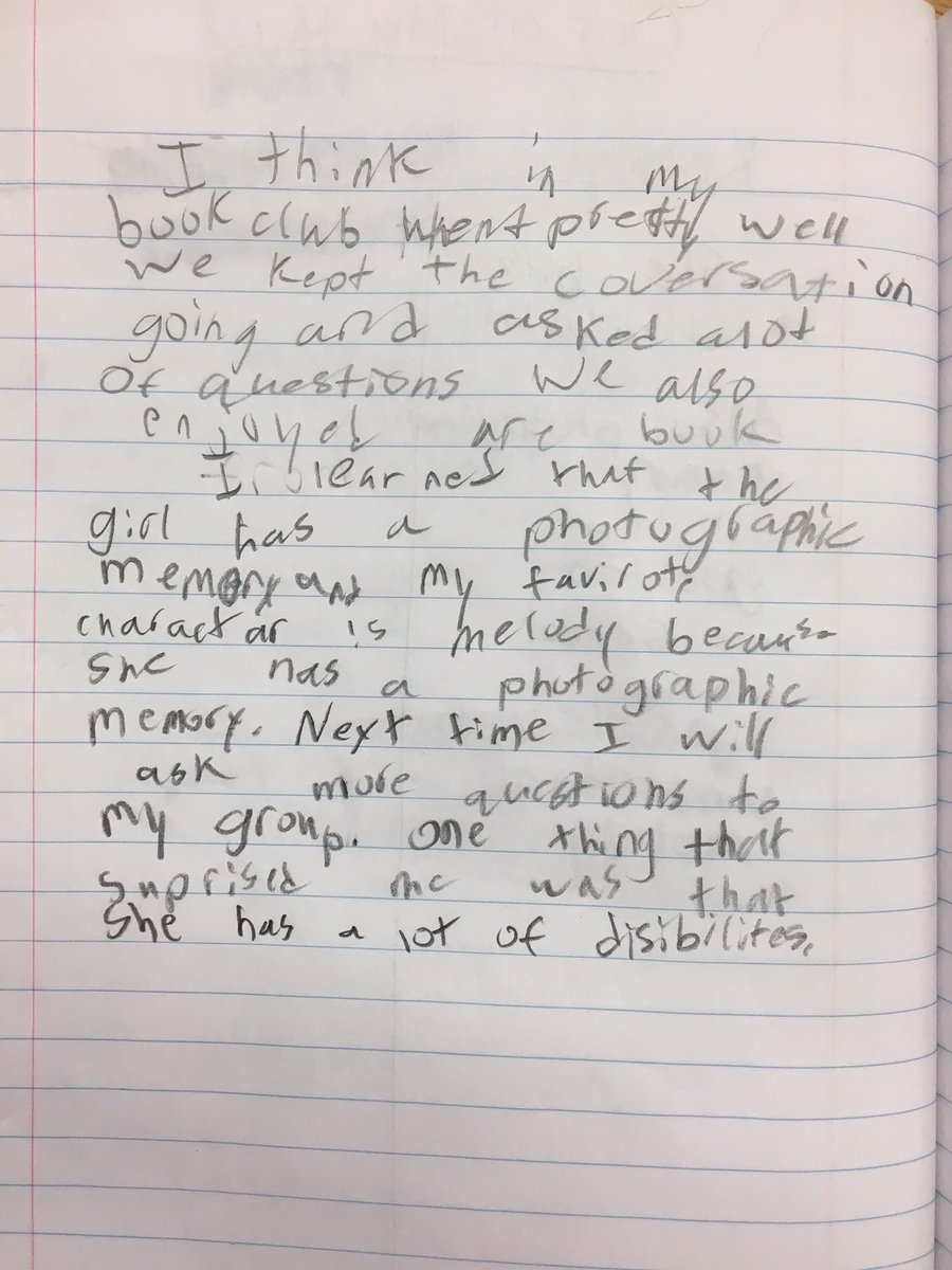 mrsvisbeen's tweet photo. Some of our first reflections from #socialissuesbookclubs this week! As we continue the unit and building our routines, I’m looking forward to helping students push each other’s thinking even deeper. https://t.co/xh16myzNxK
