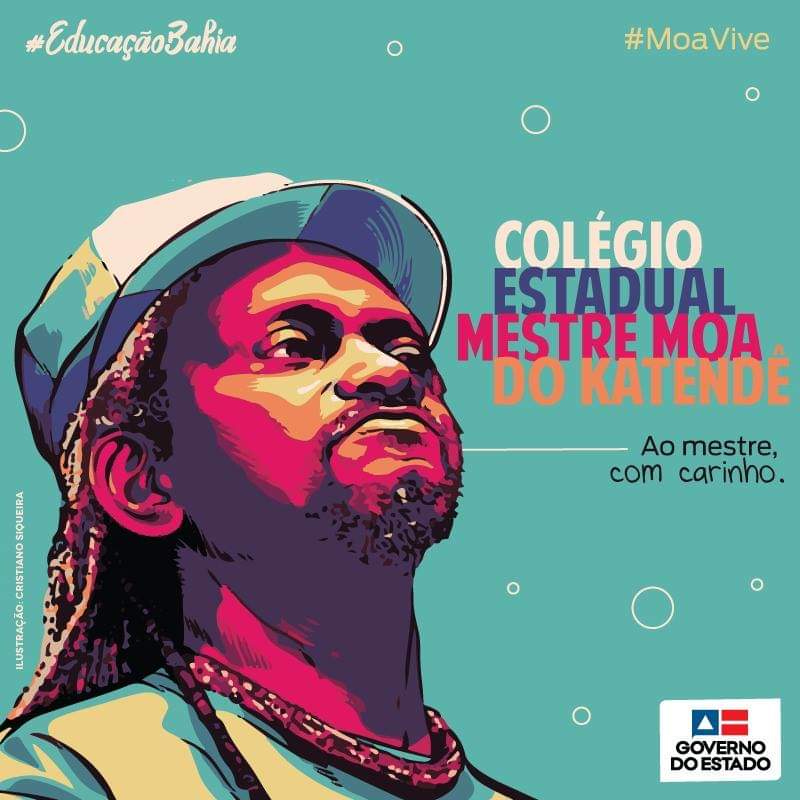 DepValmir's tweet photo. Parabéns ao Mov Negro pela conquista, ao governador .@costa_rui e ao secretário Jerônimo Rodrigues pela linda homenagem. A partir de hoje, o Colégio Estadual Victor Civita, em Salvador, passa a ser denominado de Colégio Estadual Mestre Moa do Katendê. #MoaVive https://t.co/5gs6W3mp6g