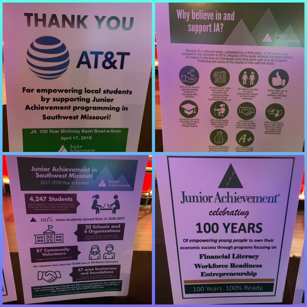 RollaMoATT's tweet photo. Great time at the #JuniorAchievement Bowl-A-Thon last night! Thank you #KAMO for getting together and putting on this event! @alysonwoodard @woolverton_b @lt219r #LifeAtAtt https://t.co/4PDpxLoQVA