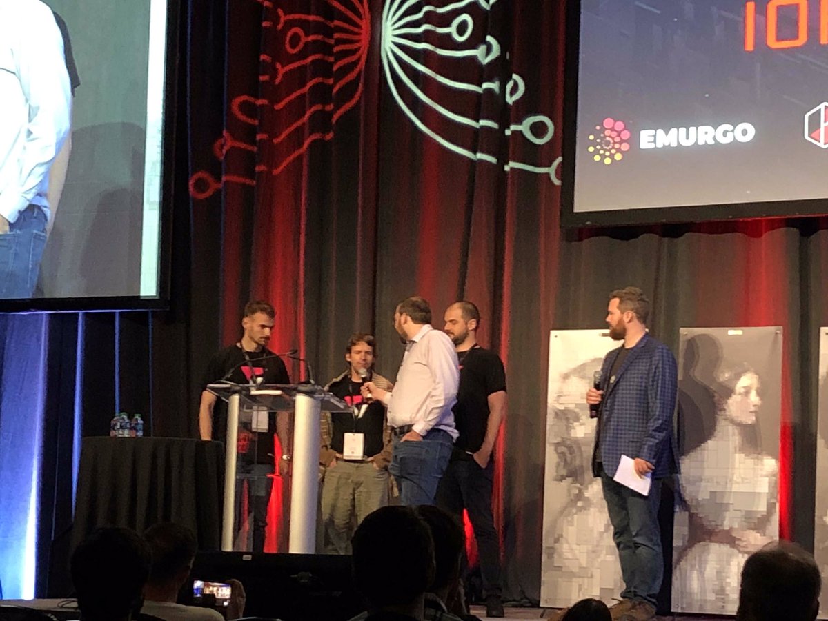 AdaLiteWallet's tweet photo. Vacuumlabs AdaLite team won the crypto puzzle challenge on IOHK Summit in Miami! #Cardano #IOHKSummit @IOHK_Charles https://t.co/yKLvnoaxI1