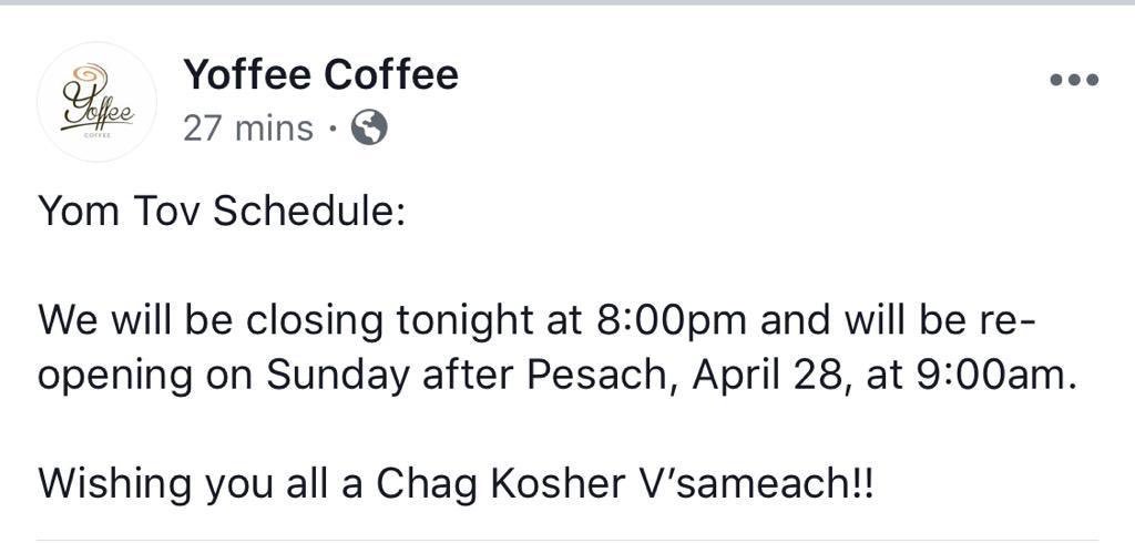 Chag Kosher V’sameach!