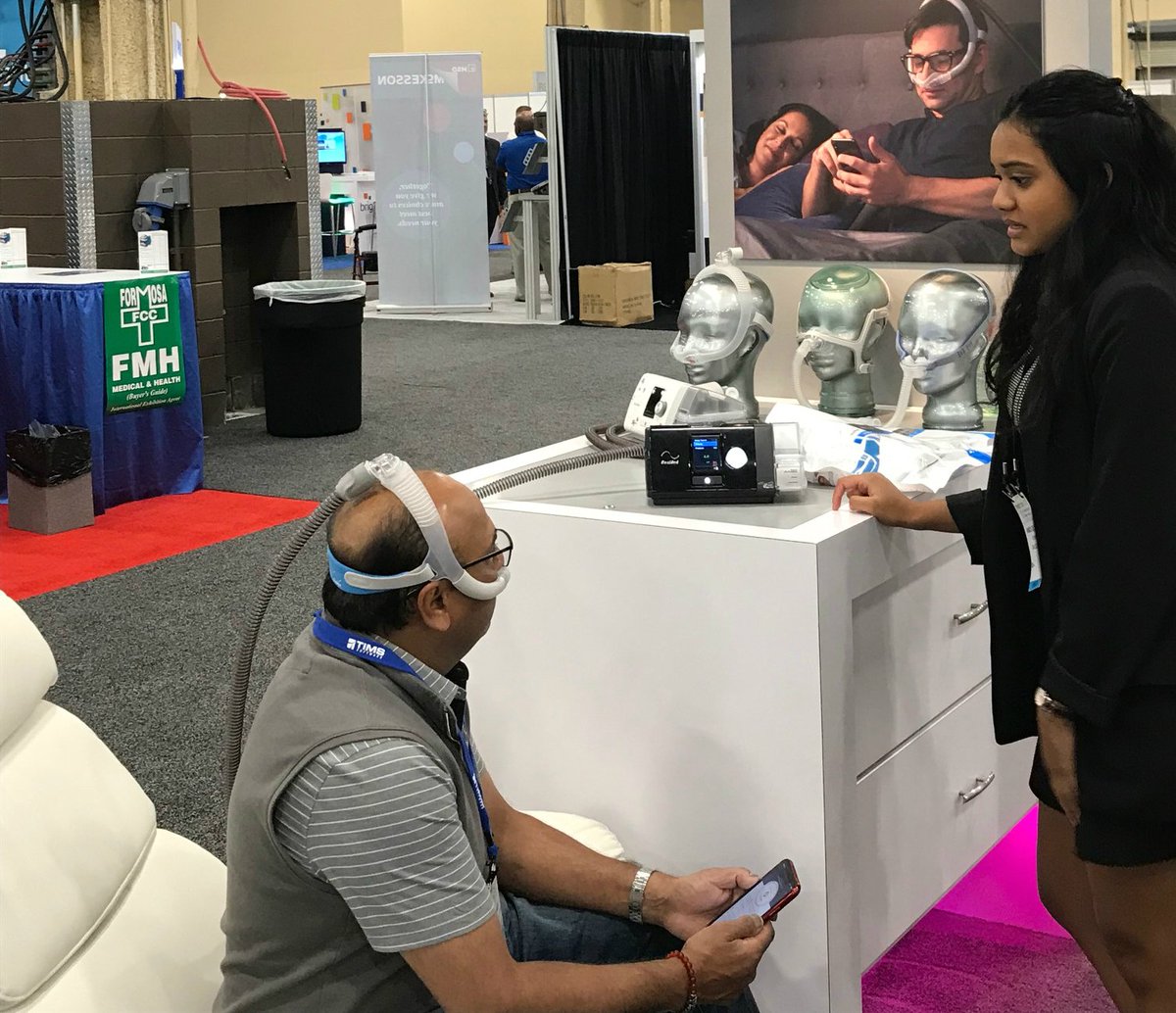 Resmed's tweet photo. We hope you had an opportunity to get a firsthand demo of ResMed’s latest products and how they can improve your patient’s lives at #MedtradeSpring19. https://t.co/My762aI3NA