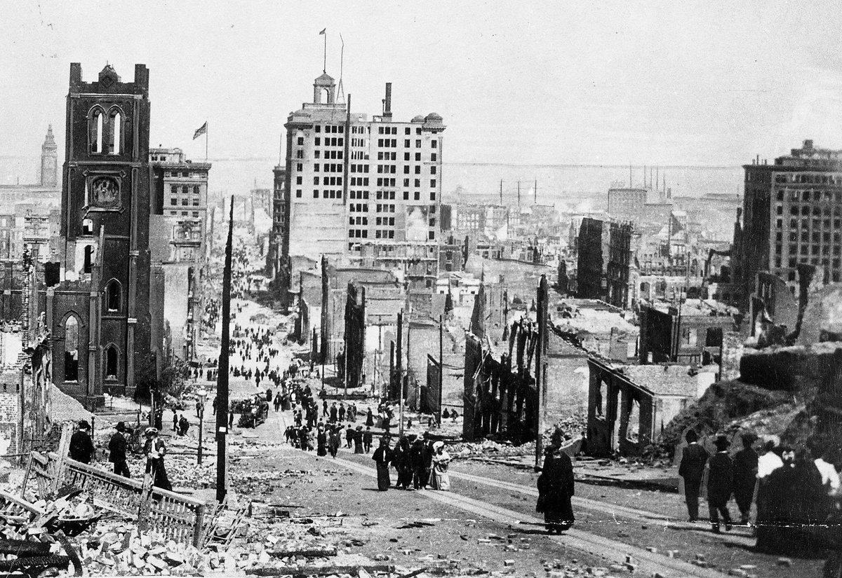 CondensedP's tweet photo. Over 500 Dead, $200,000,000 Lost in San Francisco Earthquake

A day like today in 1906 an earthquake and fire put nearly half of San Francisco in ruins. About 500 people were killed and a thousand injured.

Source: The New York Times 
#throwbackthursday #throwback #tbt https://t.co/Se3xXaR0ik