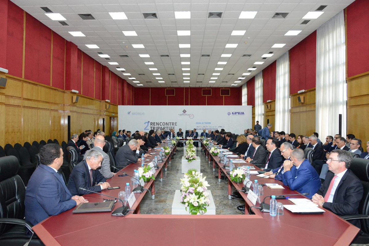 BankAlMaghrib's tweet photo. Travaux de la 2ème rencontre entre @BankAlMaghrib, la @CGEM_MA et le #GPBM, tenue aujourd'hui à Casablanca sous le thème : «Financement des entreprises : Bilan et perspectives » https://t.co/WQb5U9phmH