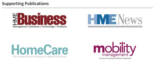 MedtradeConnect's tweet photo. Thank you to each of our Supporting Publications! #MedtradeSpring19
@hmebusiness @hmeliz @HomeCareMag @mobilitymgmt https://t.co/kdy0et19ol
