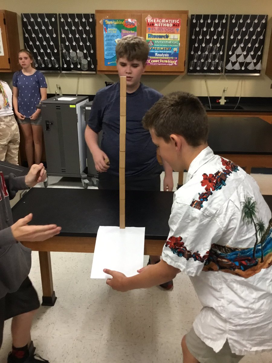 More 7th grade Newton’s 1st law,going for the record