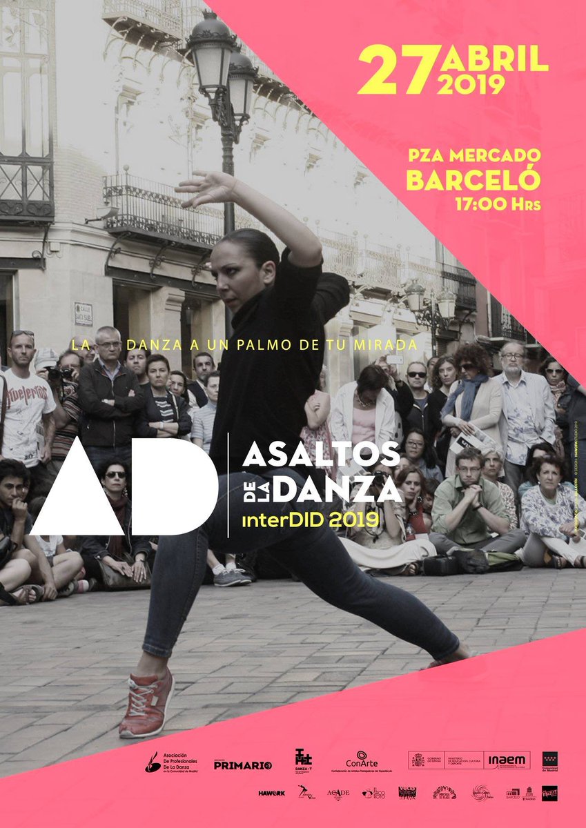 CulturaDanza's tweet photo. 27 ABRIL "La danza se mueve en #Madrid" celebra el #DID2019 Día Internacional #Danza 2019
Información 👉🏼 https://t.co/KVijXb6fXL
"Asaltos con la Danza/InterDID 2019" es una producción de la @APDanzaMadrid en colaboración con la #AsociacionPrimario #SoyPrimario #DanzaT #ConARTE https://t.co/MC4FbS7WXg