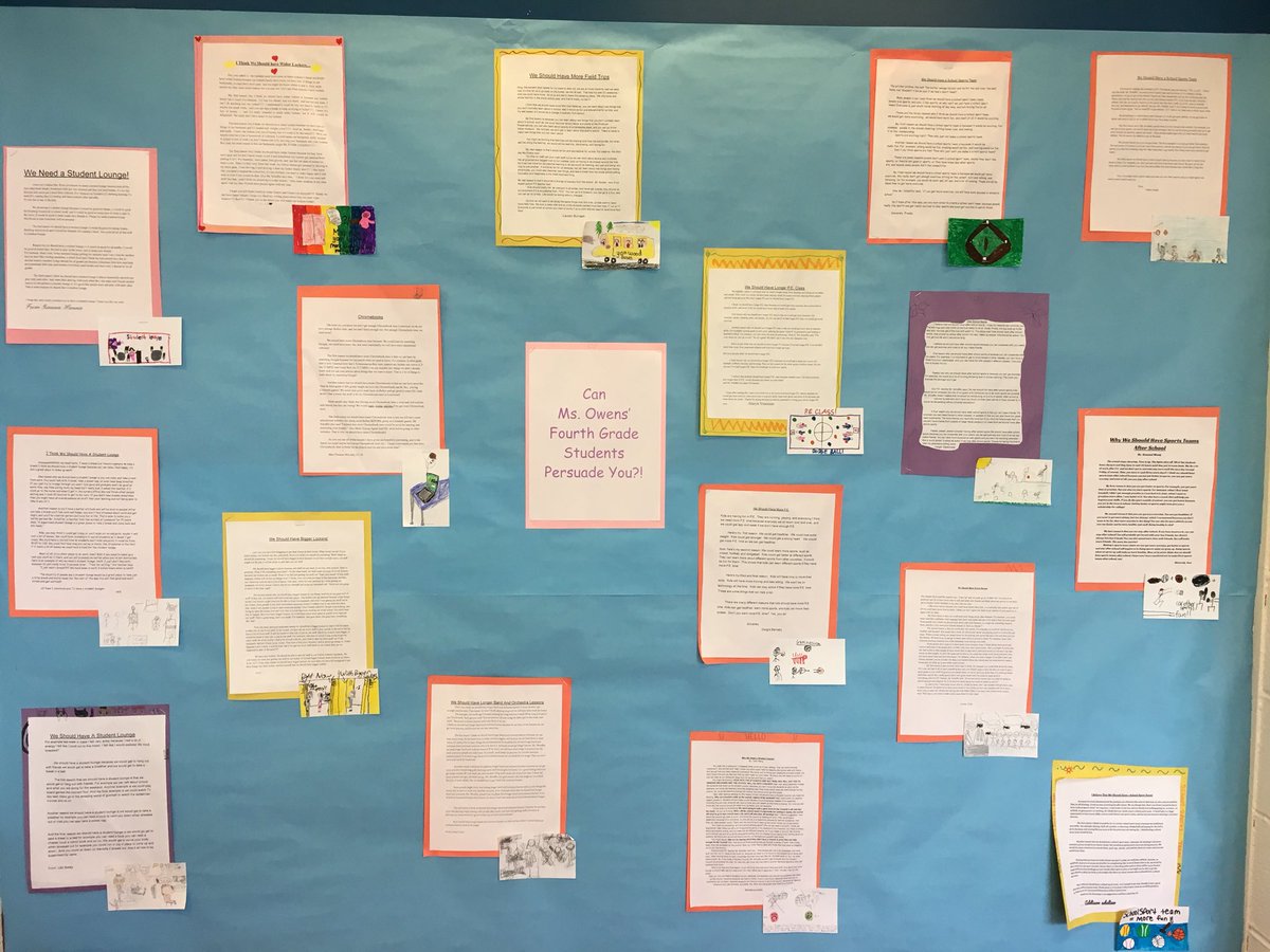 lynnlitlink's tweet photo. Ms Owens’ 4th graders writing to persuade #authentictopics #writingcelebrations #lynnwoodlearns @GuilderlandCSD https://t.co/lM961fCP5F