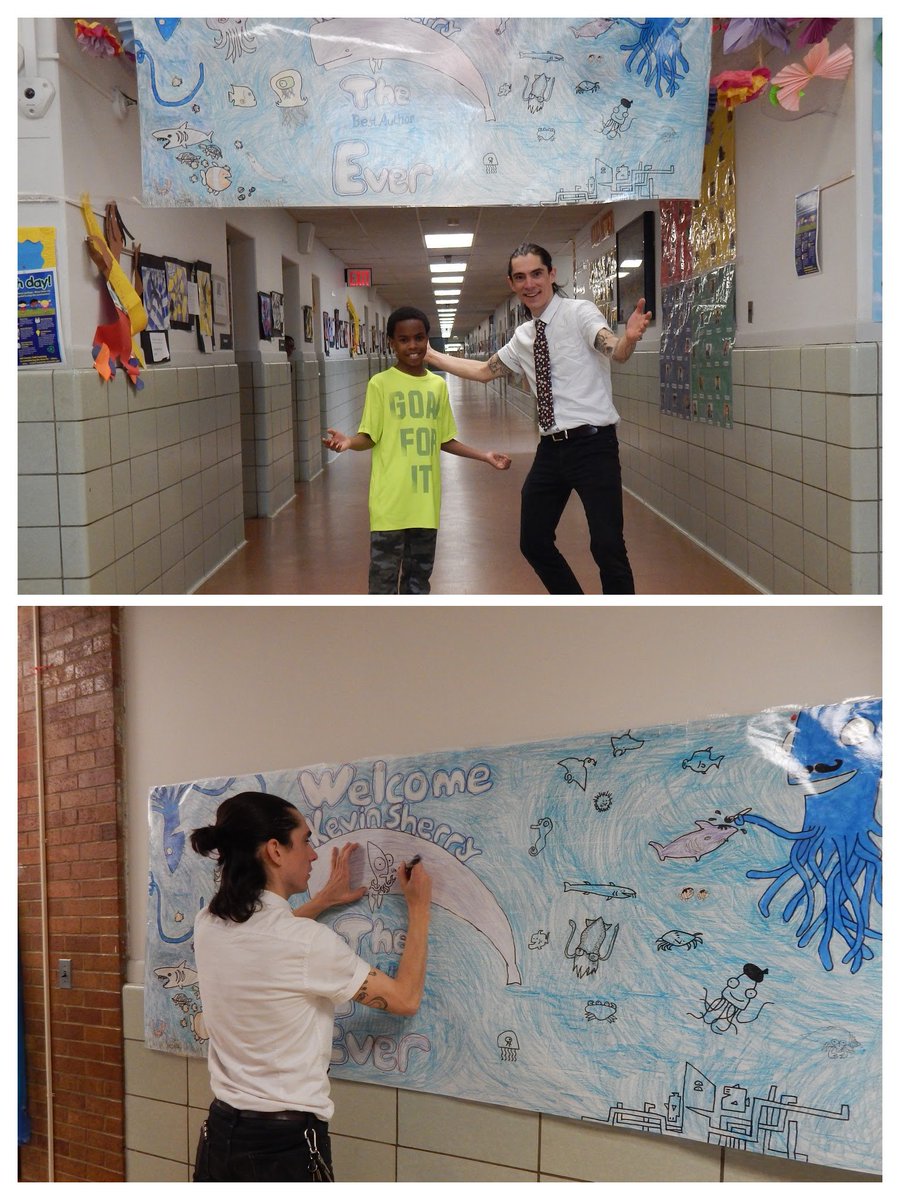 KimLatremore's tweet photo. @KevinSherry_  Thank you so much for your wonderful visit at James A. Dever school @VS13UFSD Our students really enjoy your books and had a great time! It was so much fun! Thank you Mrs Wallace and Mrs MacDonald for all your hard work and dedication! https://t.co/kHlUvNoUQG