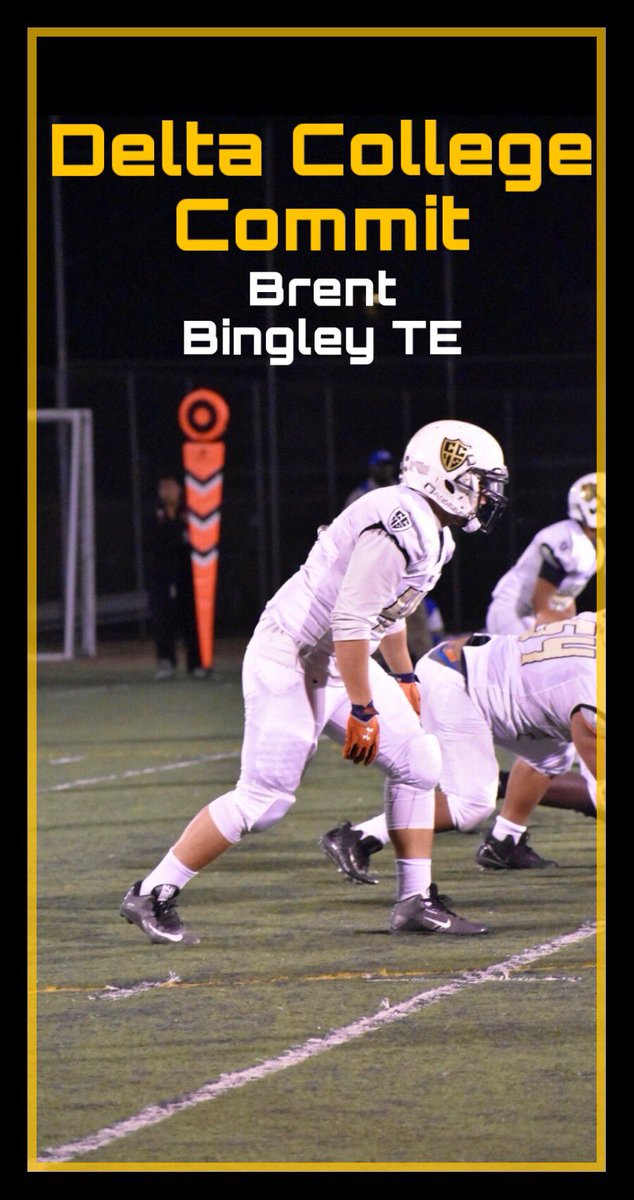 SJDCFootball's tweet photo. Welcome Brent Bingley (@brent63062853) who committed to Delta out of local Chavez High School (@ChavezTitanFB ) to the football family here at #MustangNation. We’re excited to get you on board and be apart of @CoachKimbleSJDC group the #YMob https://t.co/V7u37dGfyN