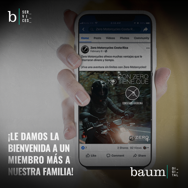 baumdigital's tweet photo. Damos la bienvenida a una de nuestras nuevas cuentas en manejo de redes sociales, @ZeroMotorcyclescr https://t.co/iP3IzgJlGE