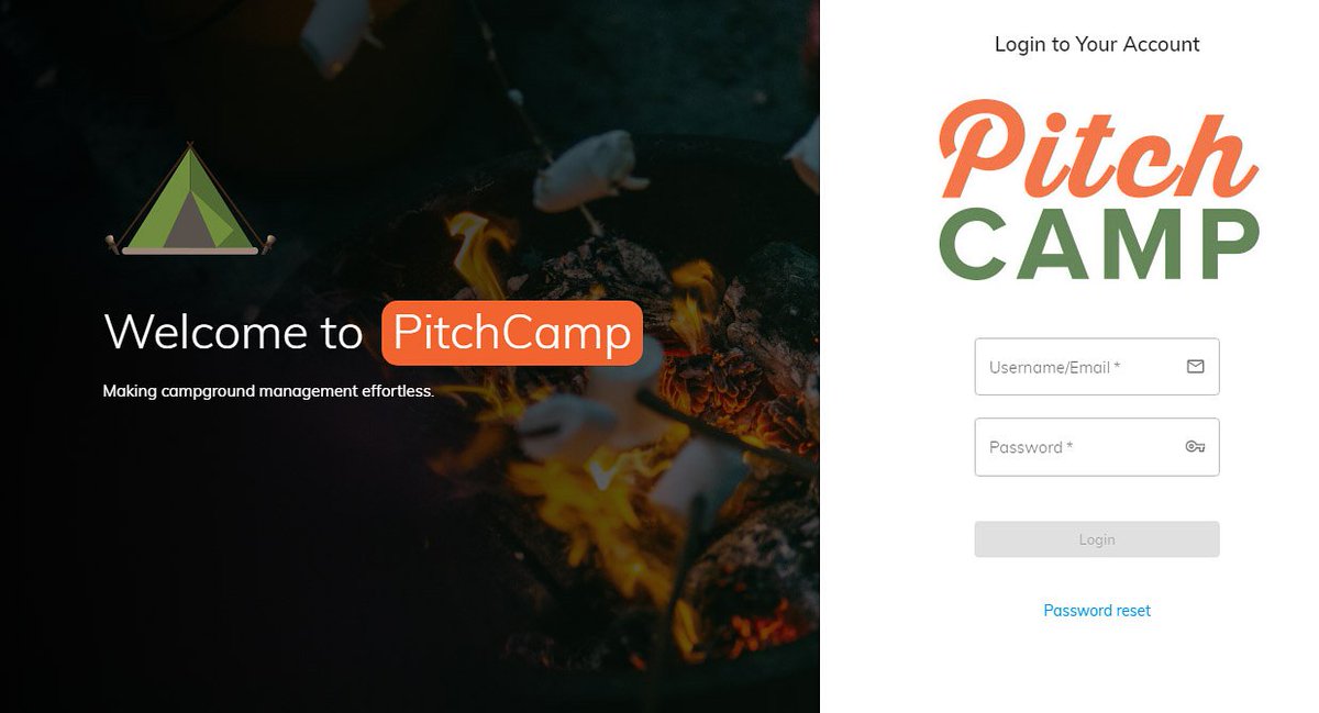webmechanicsca's tweet photo. Just completed the login portal for PitchCamp Campground  Management let me know your thoughts  
#reactjs #react #javascript #campground #campgroundsoftware #webdesign https://t.co/70KCG6ZuAJ