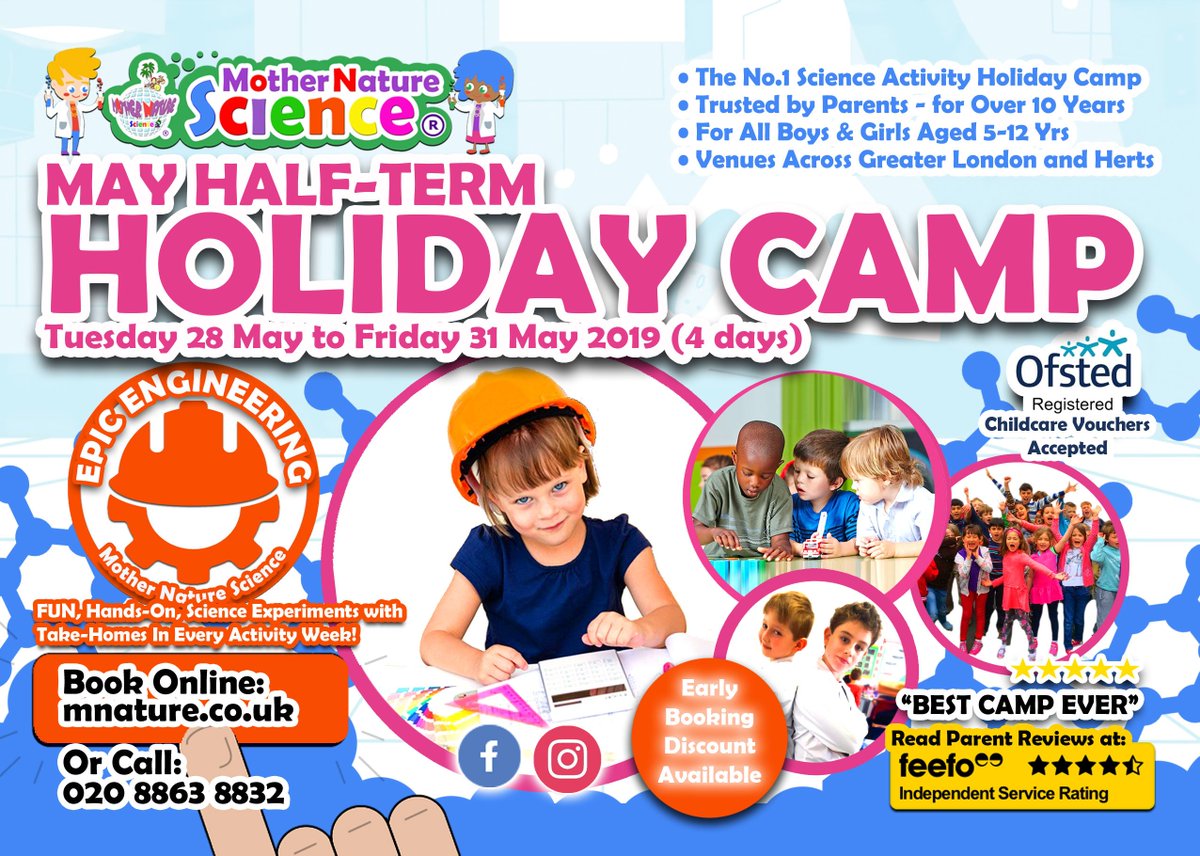 MNScienceUK's tweet photo. May Half-Term Science Activity Holiday Camp - Epic Engineering! – New for 2019 - Booking Now! https://t.co/G8qxjojXPh
@Collingwood_Sch @KensingtonPrep @QuaintonHall @SalcombePrep @KingsHousePrep @saintchristinas @SHHSforGirls @StHelensSchool @WatlingParkSch https://t.co/bVTcfvlkgn