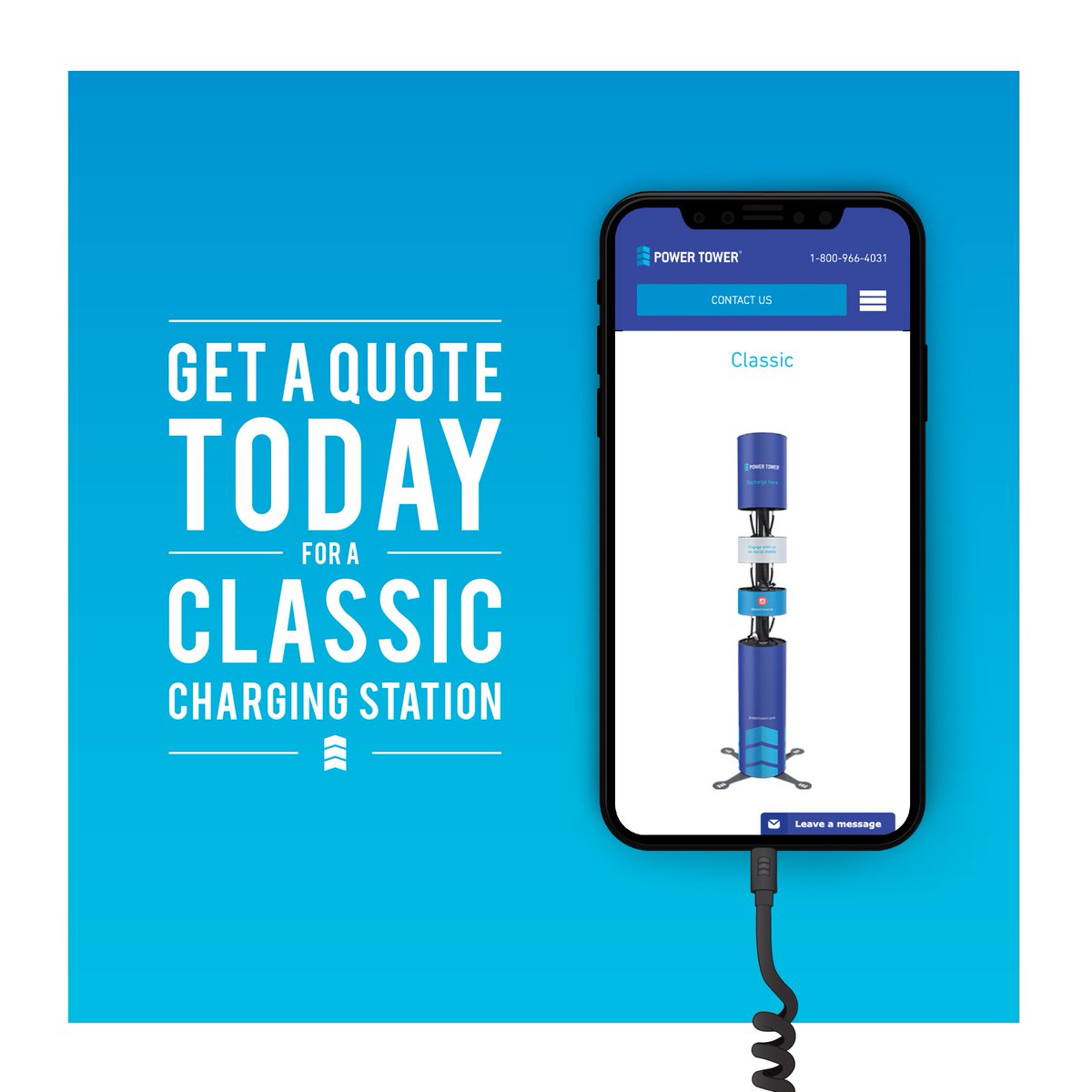 PowTow's tweet photo. The elegantly designed Classic packs big charging power into a small footprint to help you stand out. Connect with us today at 312.285.2342 or email us at info@powertower.com #chargingstation #connected #experientialmarketing https://t.co/LOJGKsB1ra