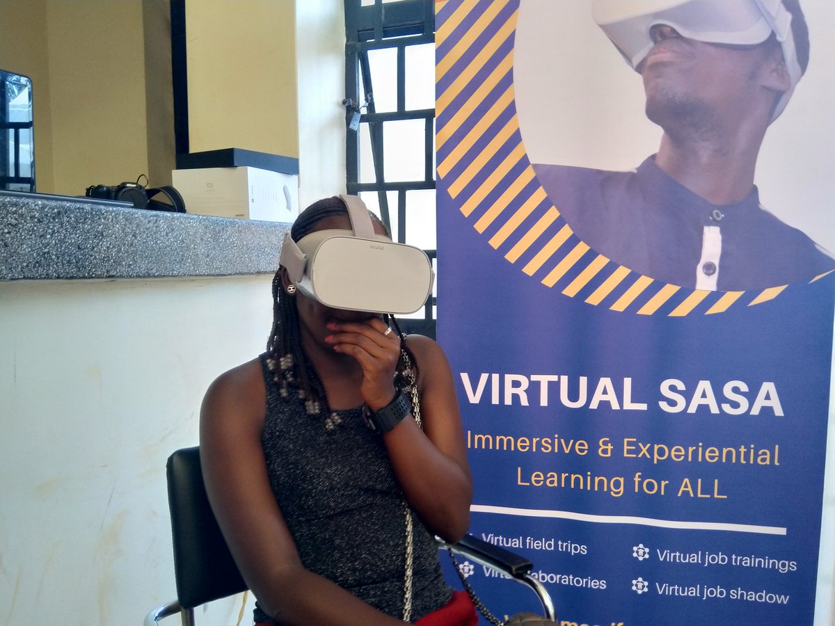 maarifasasa's tweet photo. On Tuesday, we took #VirtualSasa to Makerere University Business School. The students enjoyed the Virtual field trips and tours so much! VR has so much potential to facelift the current education system by enhancing the way teachers engage learners in the 21st-century. https://t.co/pdbw7ikWGk