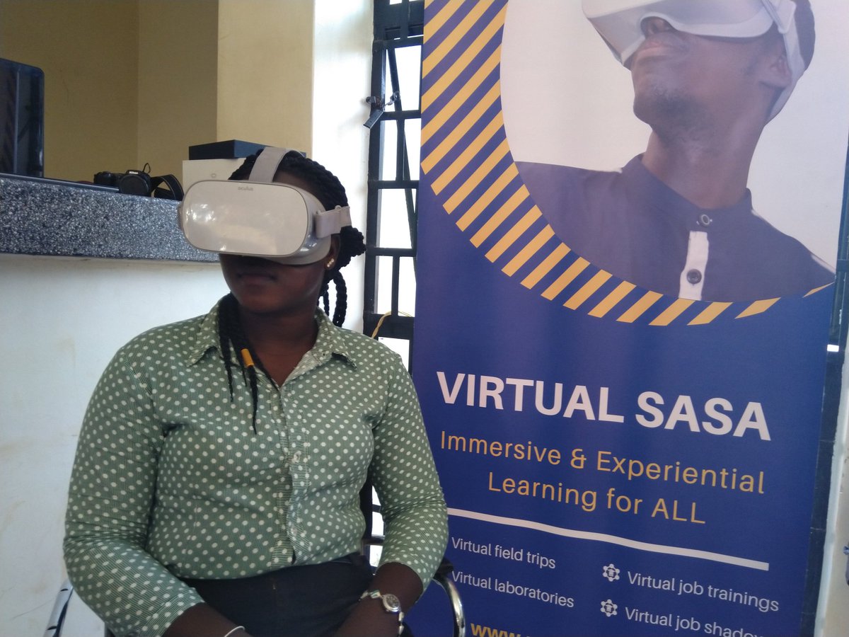maarifasasa's tweet photo. On Tuesday, we took #VirtualSasa to Makerere University Business School. The students enjoyed the Virtual field trips and tours so much! VR has so much potential to facelift the current education system by enhancing the way teachers engage learners in the 21st-century. https://t.co/pdbw7ikWGk