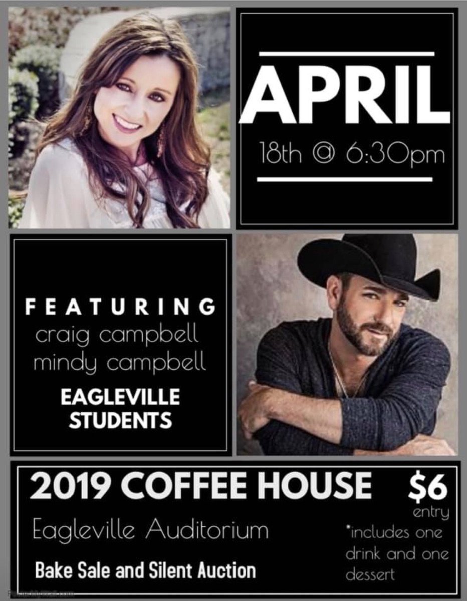 craigcampbelltv's tweet photo. TONIGHT! EAGLEVILLE...Come hang with us Campbellโs ๐๐ถ Me, Mindy, Preslee and Kinni Rose ๐จโ๐ฉโ๐งโ๐ง #firstshowtogether https://t.co/vEkcpOMPdu