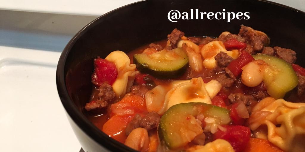MingledVitality's tweet photo. This recipe for Italian Sausage &amp; Tortellini Soup has been a favorite of mine for YEARS, and it is still just as loved now as it was when I first tried it. Check out this masterpiece by @Allrecipes!
https://t.co/c4403oV56G
#soups #savory #hearty https://t.co/rL9TbuRYZ3