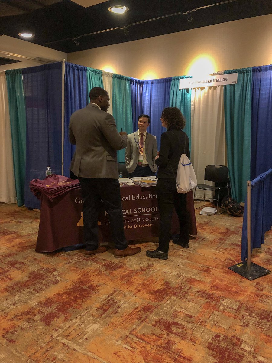 UMNGME's tweet photo. Calling all #SNMA55 #AMEC2019 attendees. Stop by our Graduate Medical Education booth #327A to learn more about the University of Minnesota! https://t.co/Dub9pxWykh