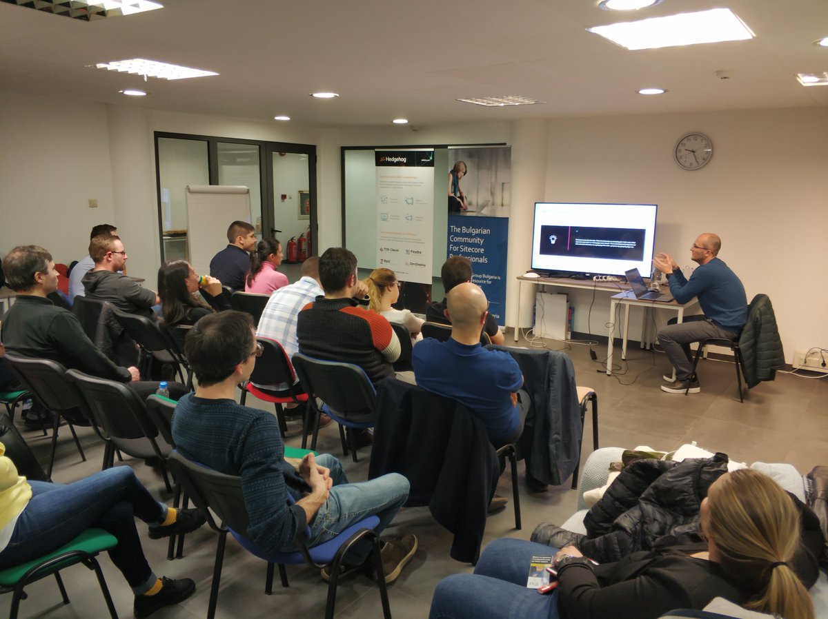 #Sitecore Experience Analytics reports for developers with <a href="/RossenPettrov/">Rosen Petrov</a> 😊 #SUGBG