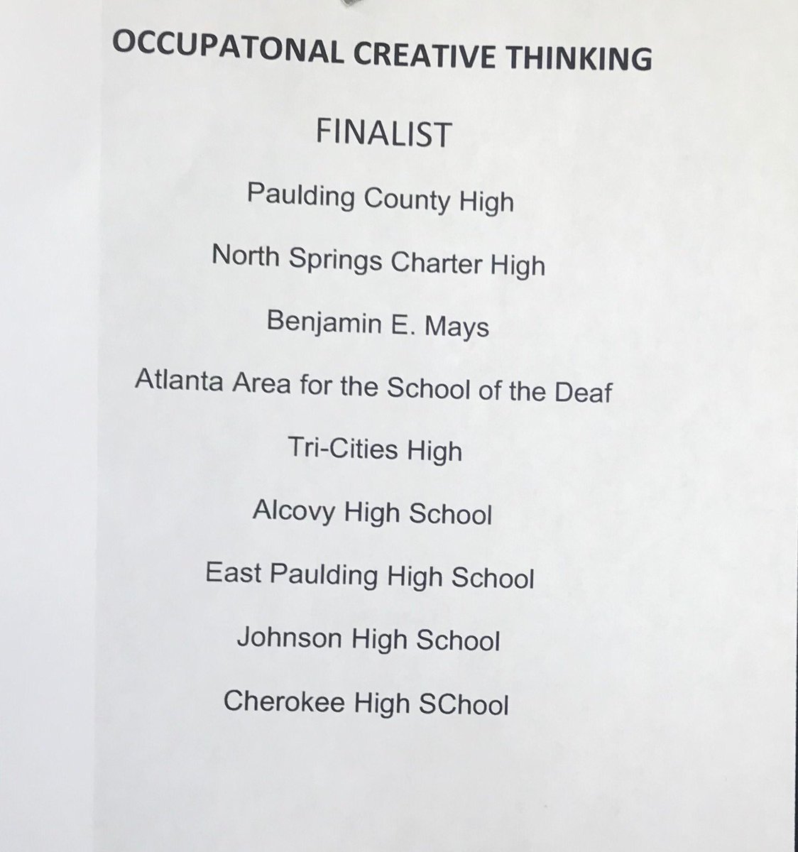 We are finalists! We are super-proud of Kaitlyn Flowers, Michael DeBruce, and Addison Wacaster for making us proud!!! #CTITogetherWeStand ⁦<a href="/CherokeeSchools/">Cherokee Co. Schools</a>⁩ ⁦<a href="/CHS_Warriors/">Cherokee HS Warriors</a>⁩