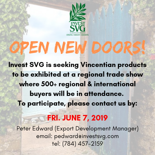 Invest_SVG's tweet photo. Invest SVG would like to give you the opportunity to showcase your Vincentian-made products on a regional and international platform. If you're interested in taking part, contact us as soon as possible for more information!
#ExportDevelopmentSVG https://t.co/KHZ5y0Hf4h