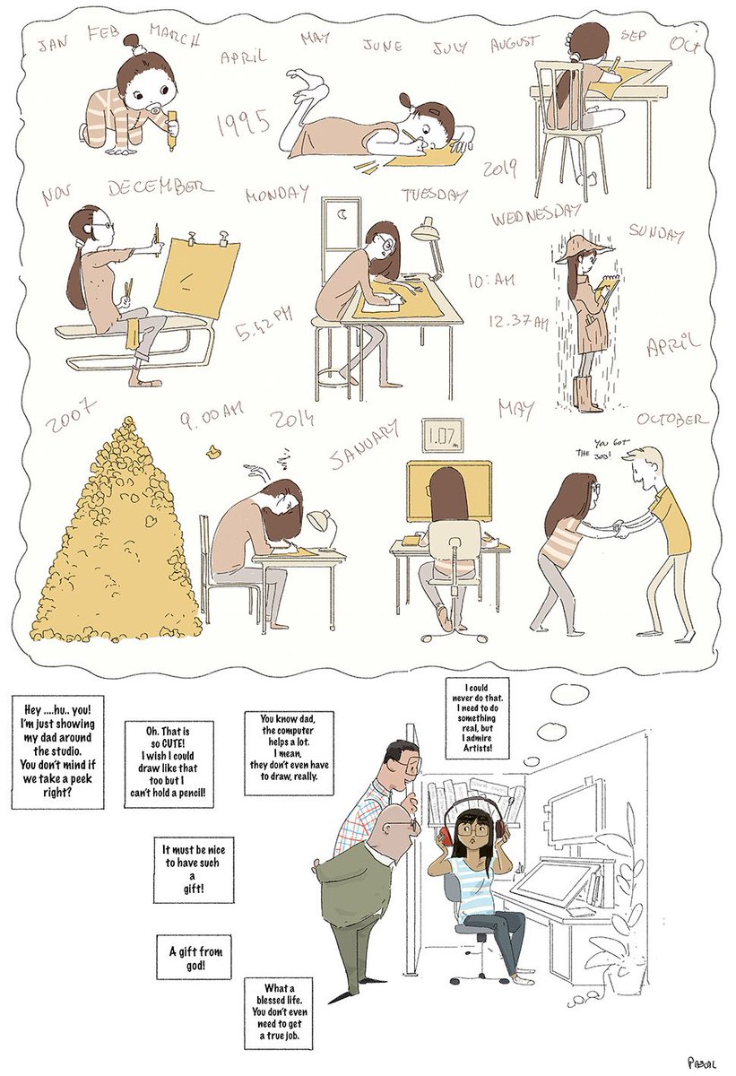 pascalcampion's tweet photo. The Gift.
I didn't want this to come across in a mean way, I know a lot of people
assume Artists were just born with abilities completely formed and when
they are told it's a gift it comes from a place of appreciation or love. I know.
Still though it really doesn't
#pascalcampion https://t.co/4yQzMgCR2f