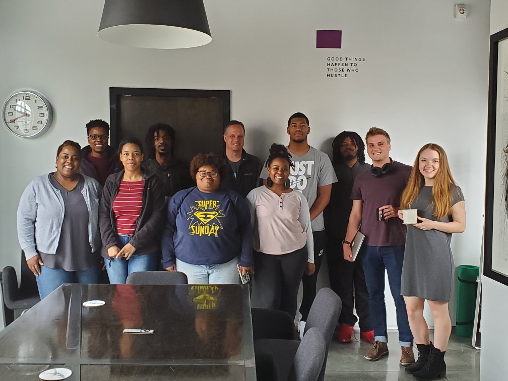 Reminiscing on our time with the inaugural class of @KYYouthCenter and our field trip to see the awesome folks over at @viastudio. The whole week was a fantastic experience with wonderful people. We are all about the People. #louisvilletech #techeducation #graphicdesign