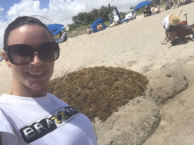 Today I went to the beach and made a sand turtle. I named her Sandy. I proudly sported my @Brazzers T-shirt<a href="/tag/iwcworldwide2019"class="tags"><span>#iwcworldwide2019</span></a>