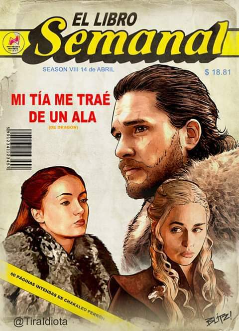 Nikecita's tweet photo. #GoT #GameofThrones 
Y de México para el mundo #ElLibroSemanal el Libro Vaquero Semanal jajaja https://t.co/gAl4i88quG
