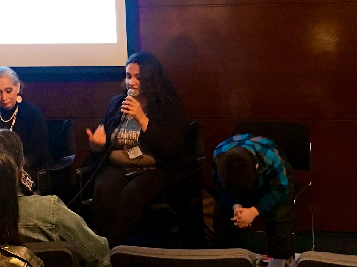 CLACS_NYU's tweet photo. I saw mothers, grandmothers clenching at the fences...What we saw was machinery...they were looking for war I was looking to pray...every step closer to that river felt like a beat of my heart, I felt that spirit.-Tasina Sapa Win Smith #daughtersofmotherearth https://t.co/zboPf126i9