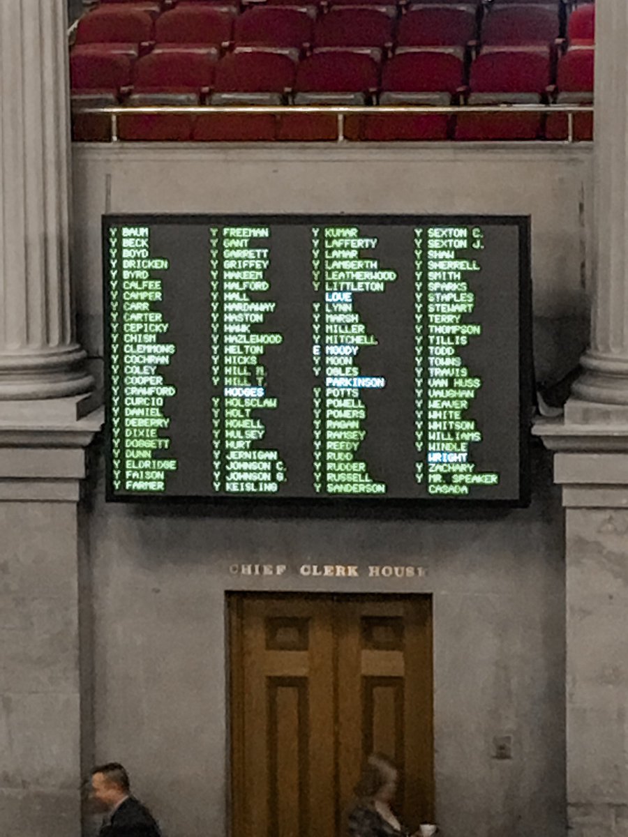 after many weeks of hard work, Youth Leadership gets to watch State Representative Mary Littleton carry HB970 to the Governors chair. we are so grateful to <a href="/ValLittleton/">Valerie Littleton</a> for encouraging us and helping us get this far 💙🧡 <a href="/DCcougarnation/">Dickson County High School</a> <a href="/DLWeeks83/">Danny L. Weeks, Ed.D.</a>