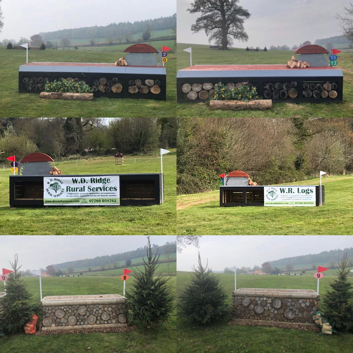 devonfarmers001's tweet photo. Our new banners and a few of our logs out on course @BictonArena for the international horse trials this weekend. Make sure you come along and support. Fun for all the family #bictonrocks https://t.co/lKeJrKQG3S