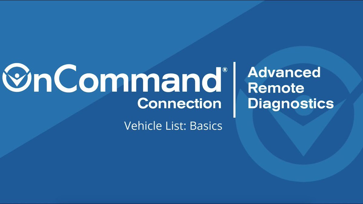 OnCommandConnec's tweet image. Just getting started with OnCommand Connection Remote Diagnostics? Take a look at this video rebrand.ly/OCC_VehicleLis… to learn the basics of the Vehicle List page.