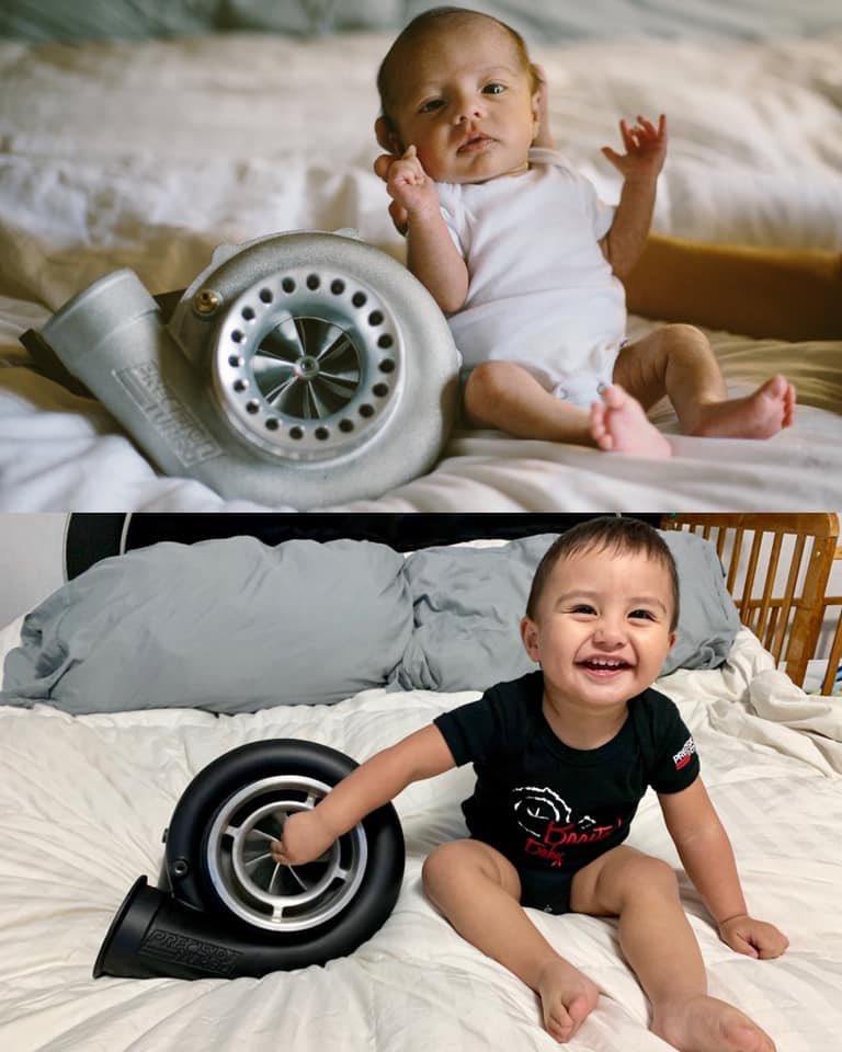 TurbologyLLC's tweet image. Start ‘em young! Via: @PrecisionTurbo 
•
#turbology #precisionturbo #pteboosted #turbocharged #turbochargers #turbocharger #singleturbo #twinturbo #turbo #babyphotography #babypictures #babypicture #babyboy #baby #boy #itsaboy #drifting #drift #hillclimb #timeattack #rally