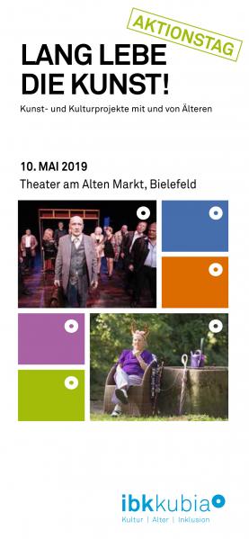 kubia_nrw's tweet photo. Der #Aktionstag am 10.5. in Bielefeld lädt dazu ein, die Kulturarbeit mit Älteren in ihrer Vielfalt zu erleben. Präsentiert werden künstlerische Produktionen, die vom Förderfonds Kultur &amp; Alter des Landes NRW unterstützt wurden: https://t.co/e6X2aGIqsD https://t.co/5qXzfQut4y