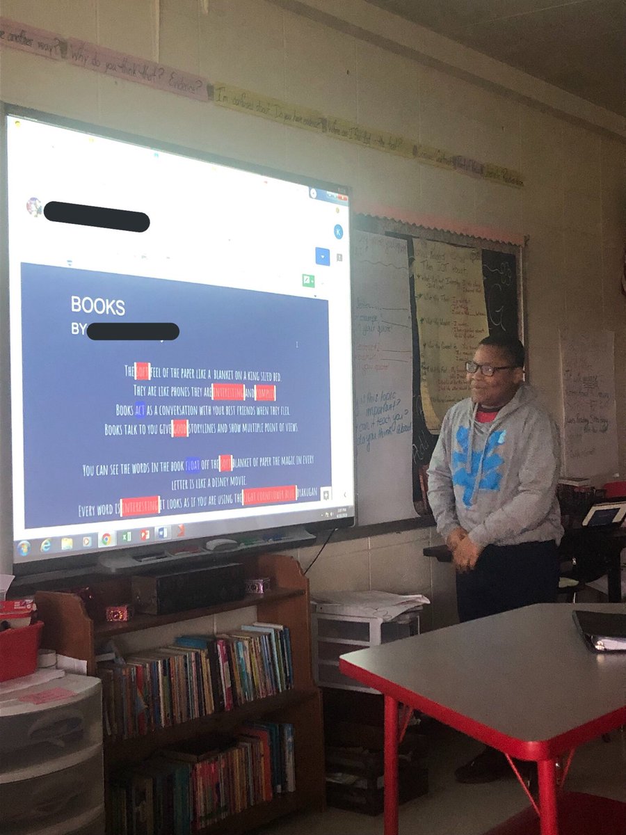 MissPallini's tweet photo. Ending Writer’s Workshop today by rehearsing our poem readings to get ready for Literacy Night! 📝✏️ @MsDelGiorno @MsBasu1 @mruliano https://t.co/eDz6lxfua2