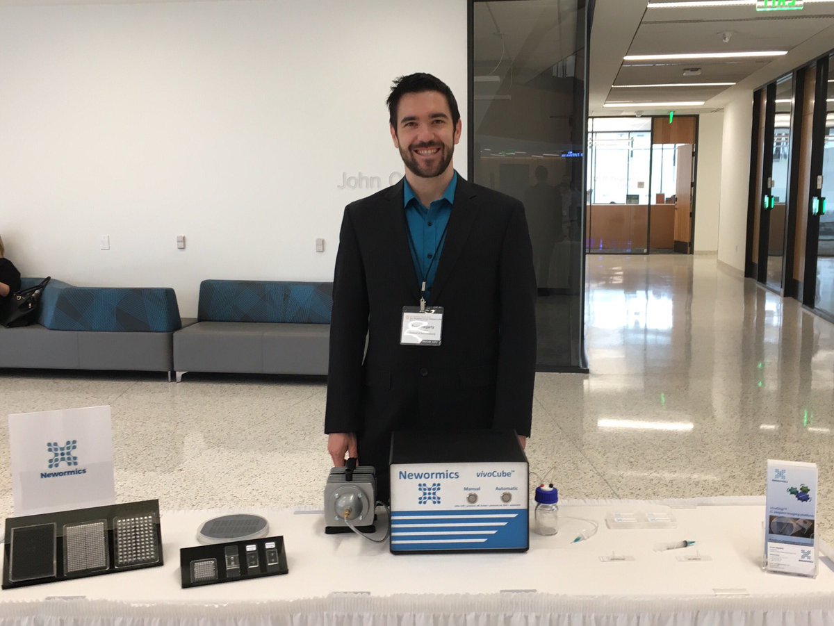 EvanHegarty's tweet photo. @newormics booth is set up and ready to go for the #VentureExpo at @UTAustin! https://t.co/6UNsImfzmW