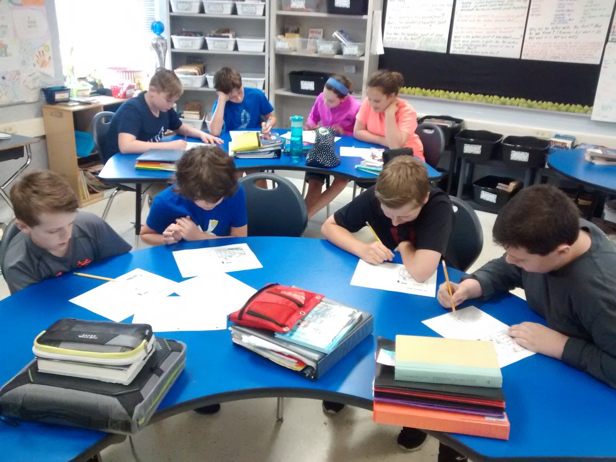 EmJoMom's tweet photo. Final case evaluation! Finishing up our case reports providing evidence and reasons to make an arrest! #mysteryfun @AlvatonElem https://t.co/TpAlasfjWa