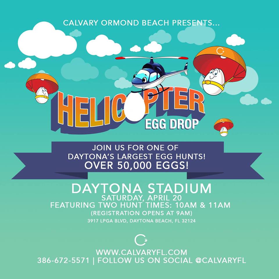DaytonaStadium's tweet photo. Two more days until the helicopter egg drop by Calvary Christian Center! Are you going to make it in to collect eggs that - most importantly - you don't have to hide?!  🐣 There'll be about 50,000 eggs! 😮
-
https://t.co/E09uSkqHQ8
#daytonastadium #daytonabeach #helicoptereggdrop https://t.co/RfhpUUC8vl